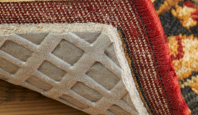 Close-up view of rug pad